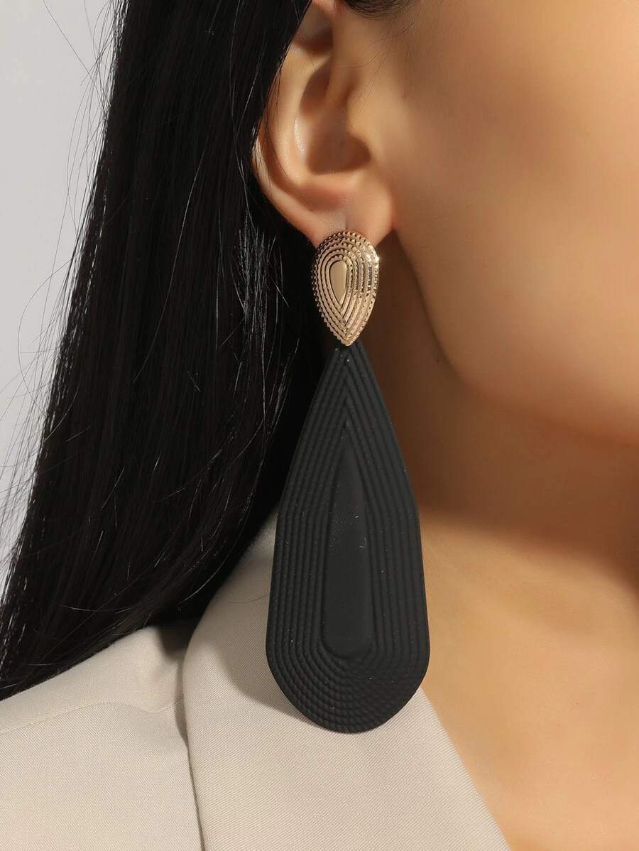 Black drop earrings